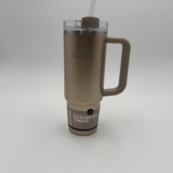 Stanley x e.l.f. H2.0 Flowstate 30oz Gold/BeigeTumbler NEW w/ defects - Picture 3 of 16